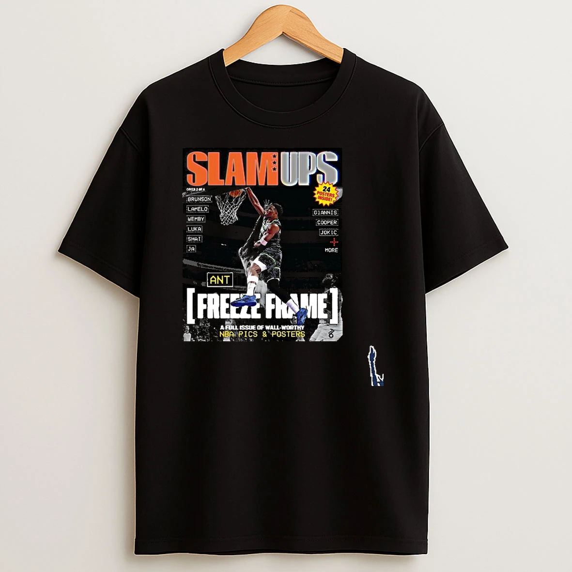 Slamups Anthony Edwards Magazine T Shirt