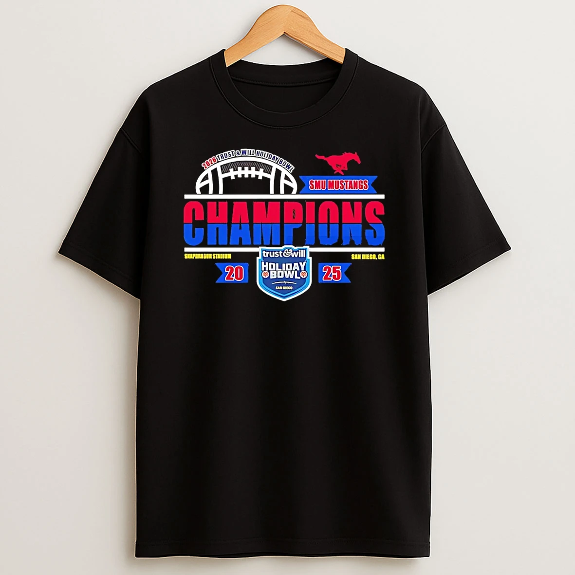 Smu Mustangs Football 2026 Trust And Will Holiday Bowl Classic T Shirt