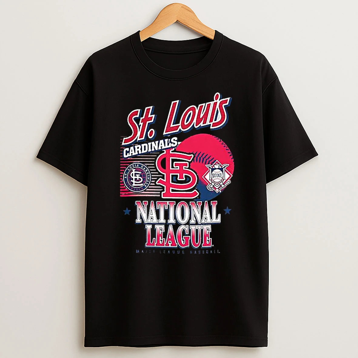 St Louis Cardinals Mlb American National League Logo Ball Retro T Shirt