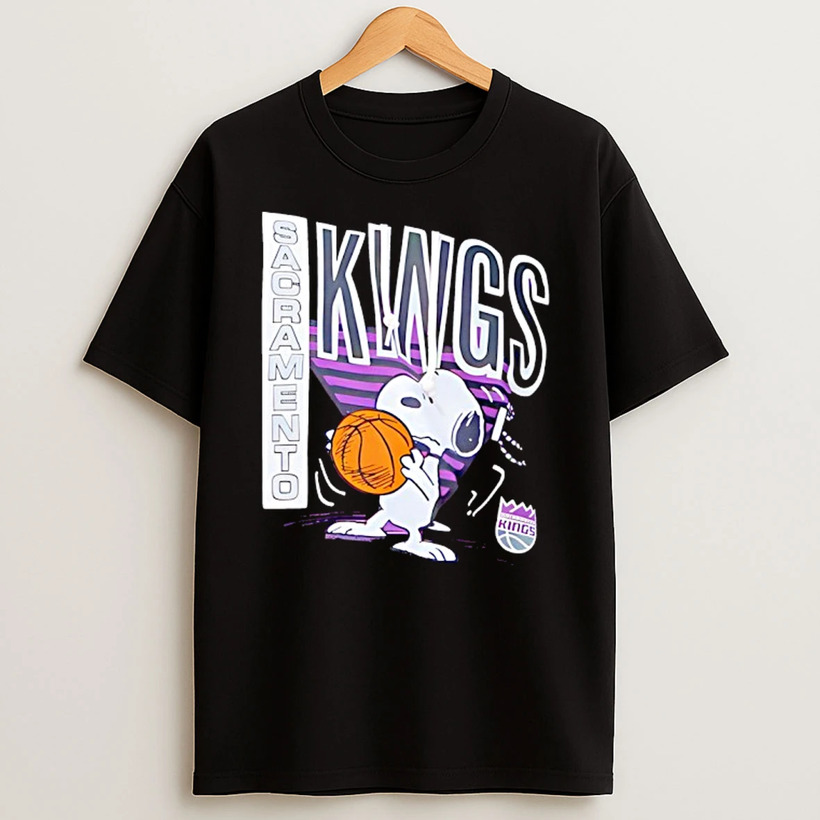 Sacramento Kings X Snoopy Peanuts Baseball T Shirt