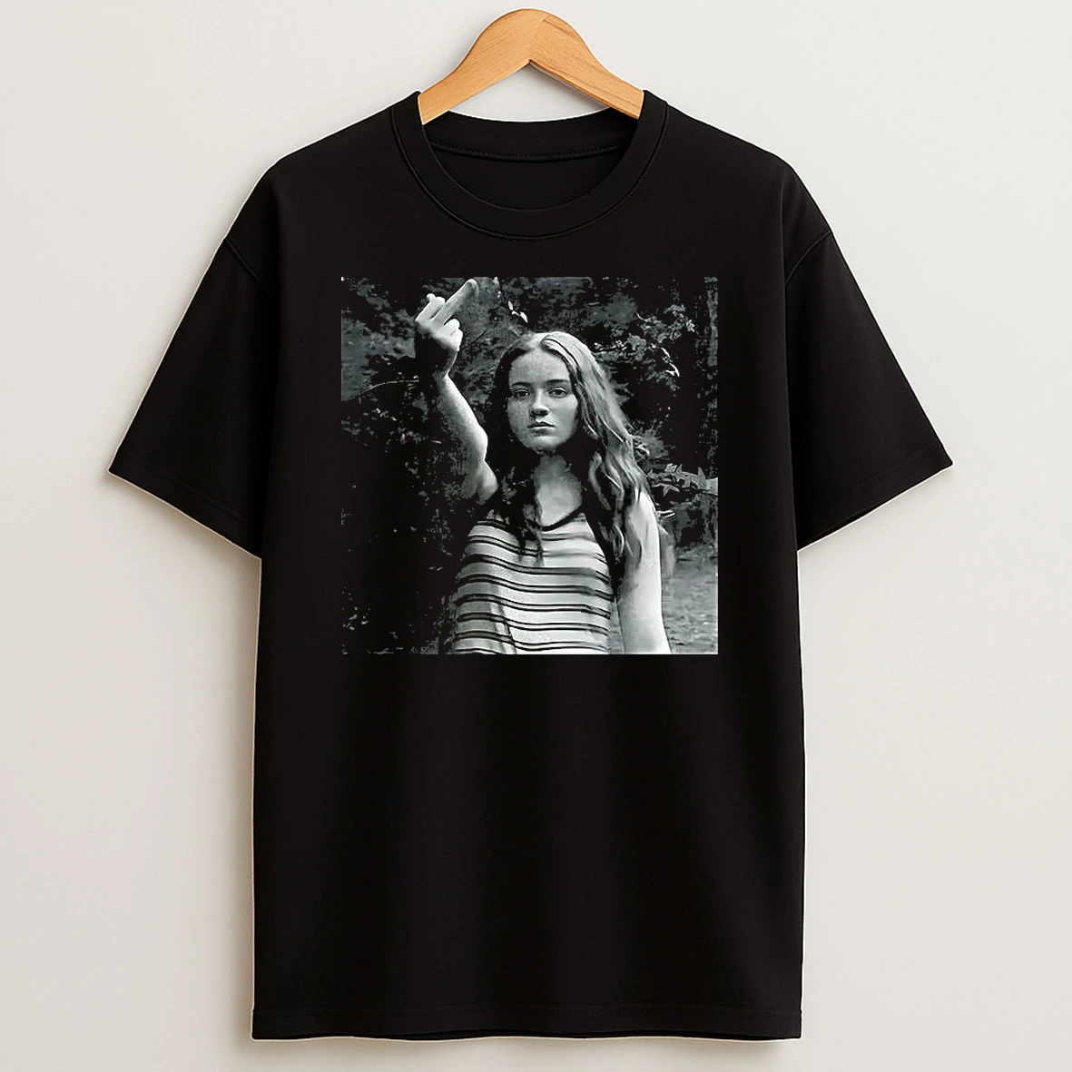 Sadie Sink Middle Finger Stranger Things Tv Series Meme Retro T Shirt