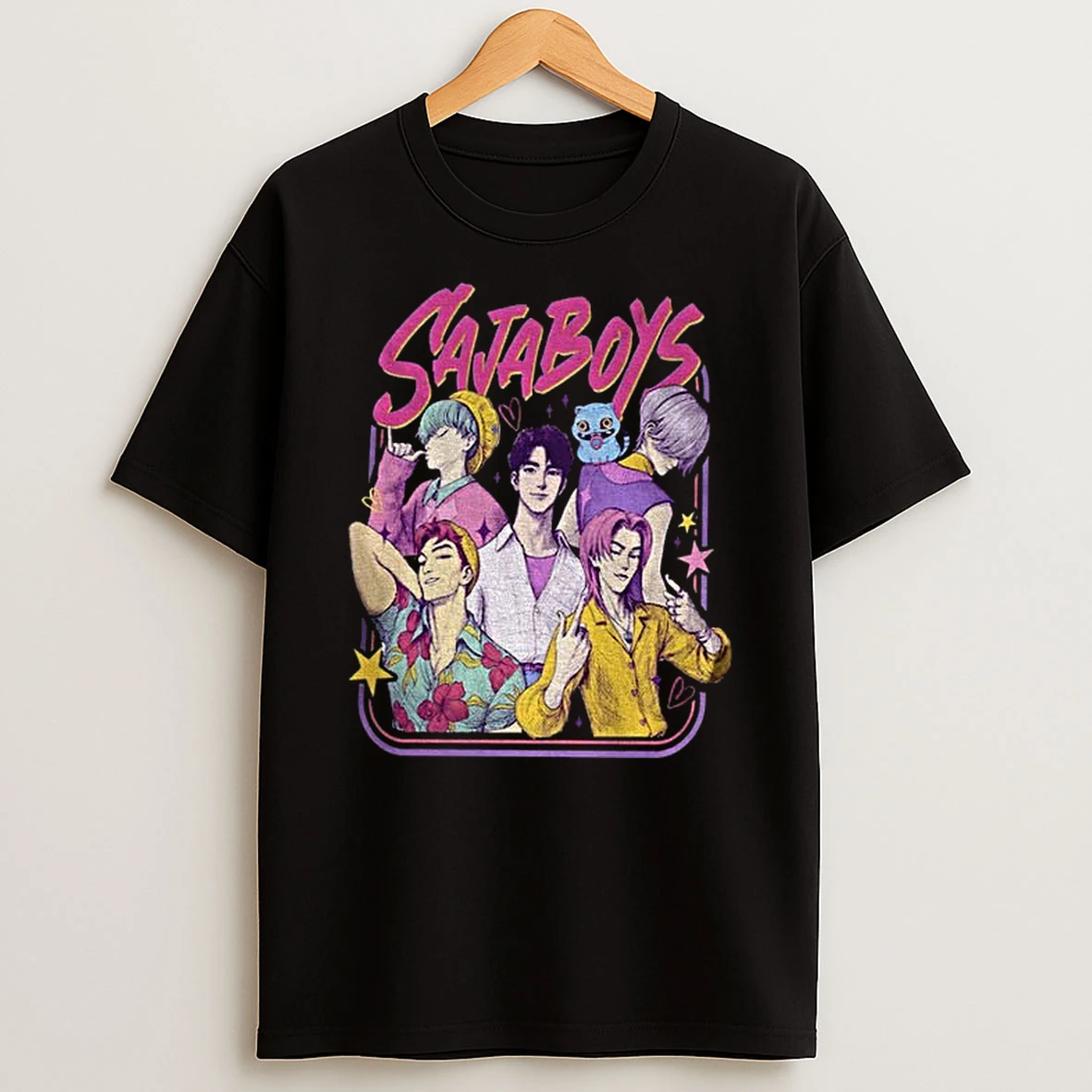 Saja Boys Boy Band Kpop Demon Hunters Movie T Shirt