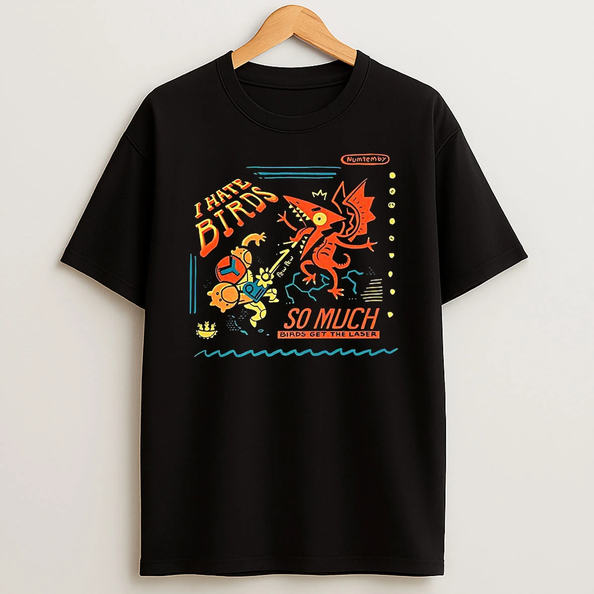 Samus Aran Vs Ridley Metroid So Much Birds Get The Laser I Hate Birds T Shirt