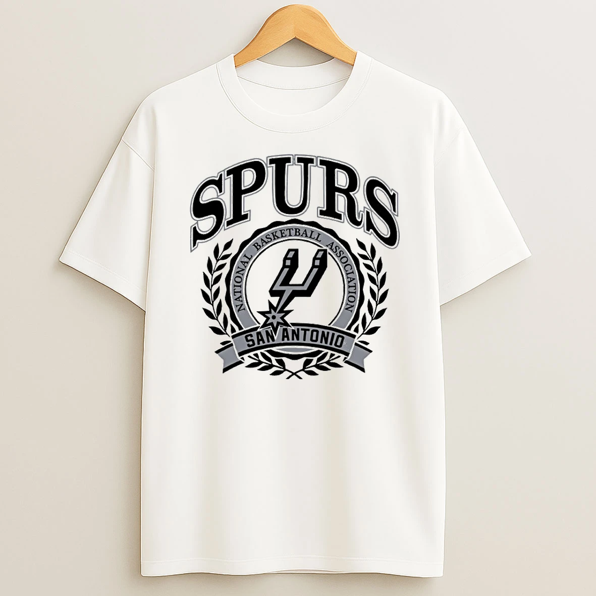 San Antonio Spurs Basketball Nba Crest Logo Circle T Shirt