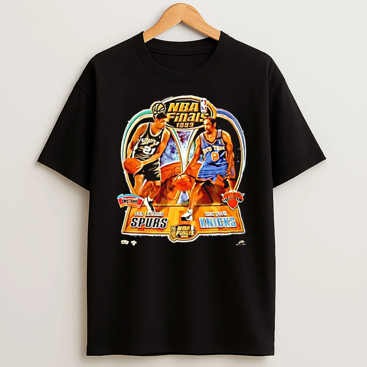 San Antonio Spurs And New York Knicks Player 1999 Nba Finals Graphic T Shirt