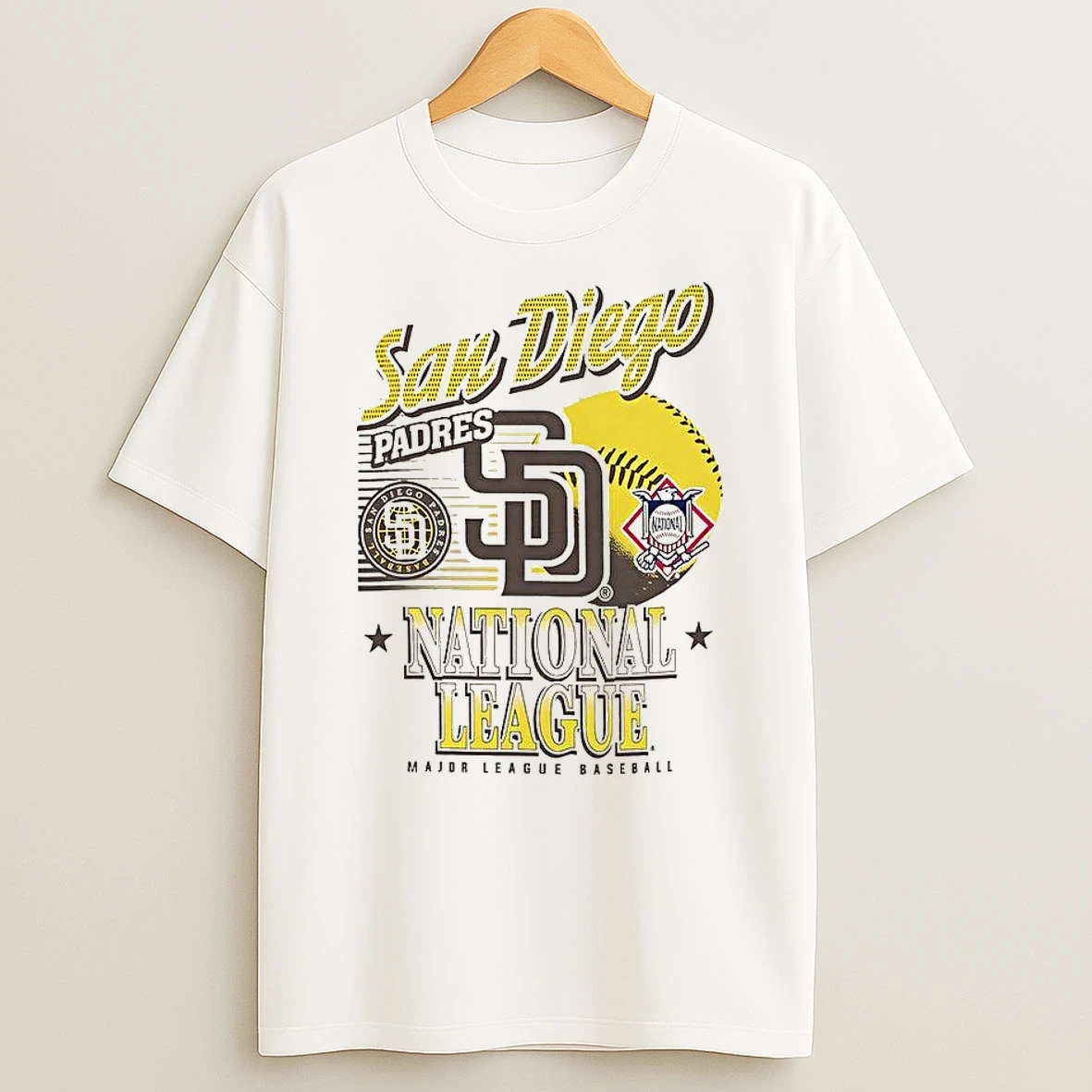 San Diego Padres Mlb American National League Logo Ball Retro T Shirt