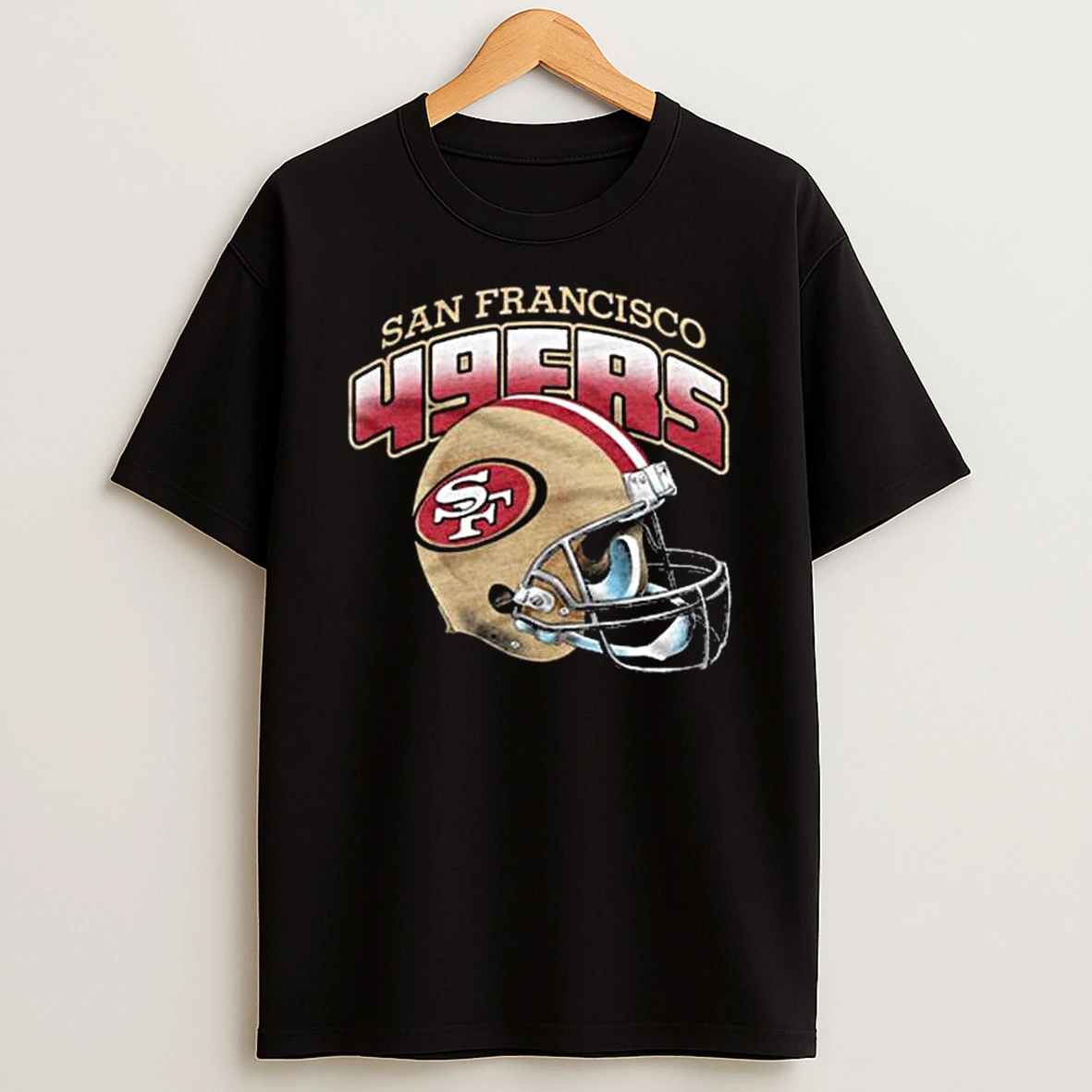 San Francisco 49ers Gradient Helmet T Shirt