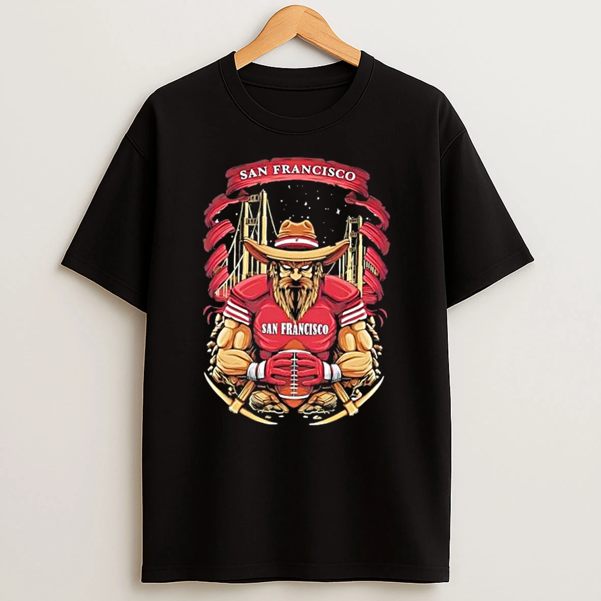 San Francisco 49ers Football Mascot Hug The Ball T Shirt