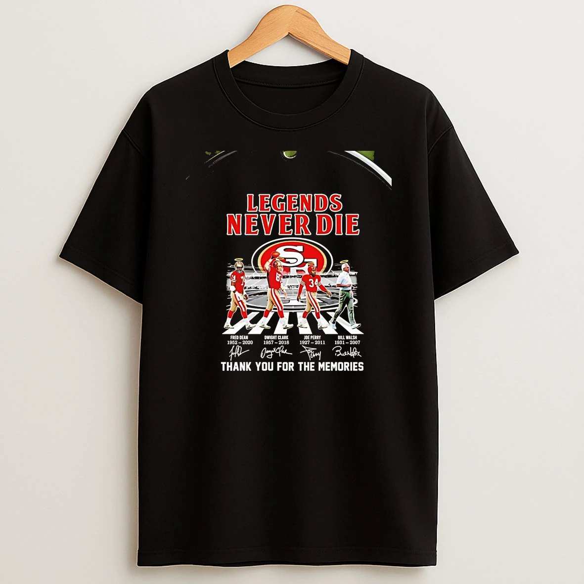 San Francisco 49ers Legends Never Die Players Christmas Chriast T Shirt