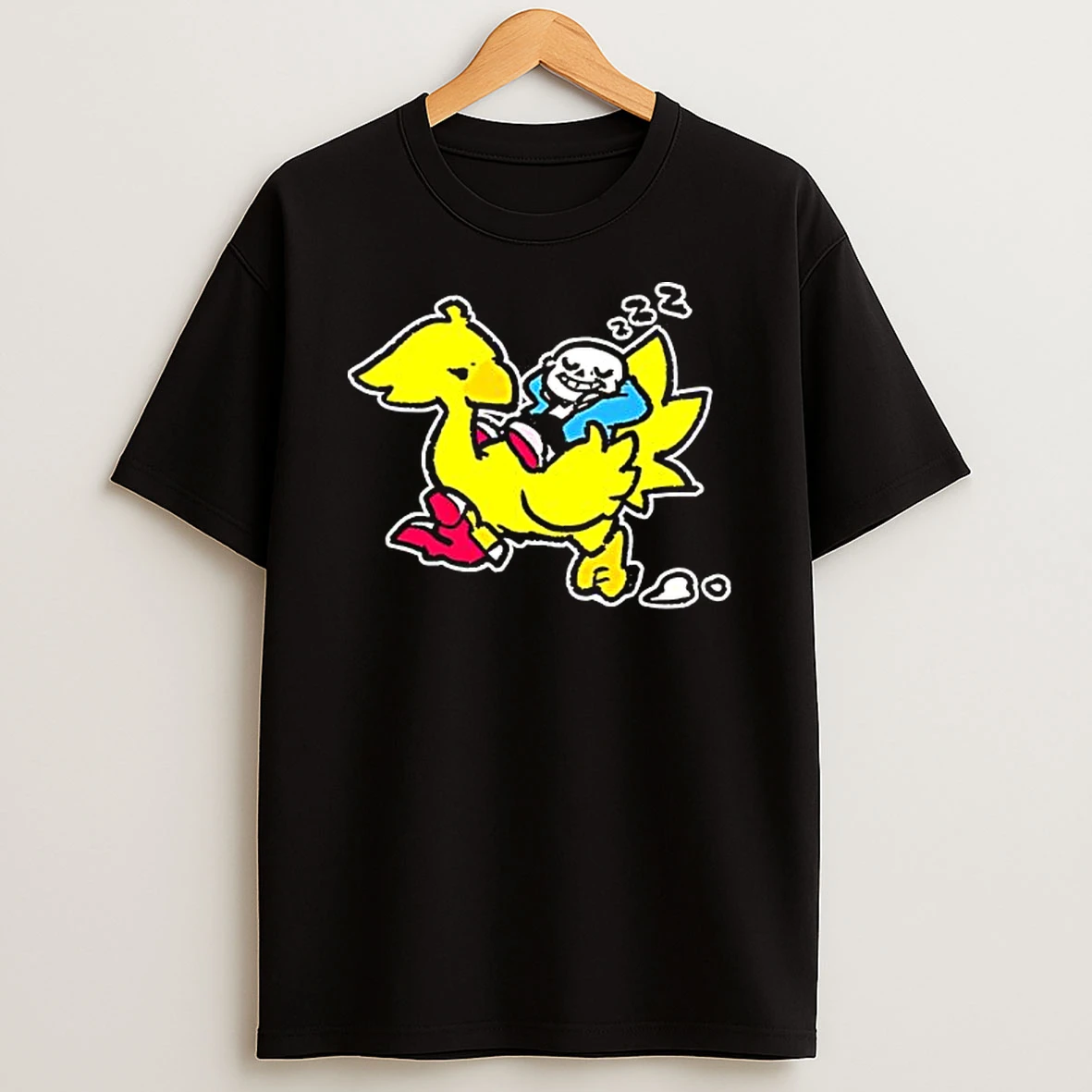 Sans And Chocobo Character T Shirt