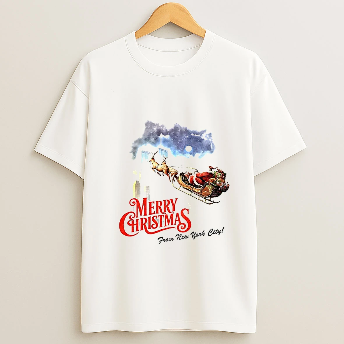 Santa 9 11 Merry Christmas From New York City T Shirt
