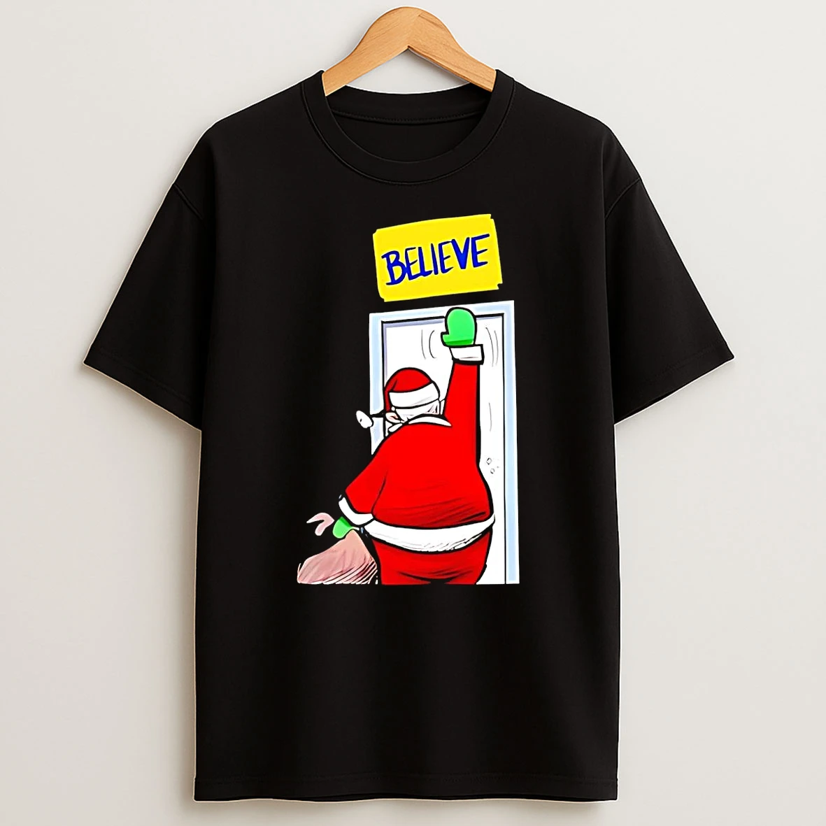 Santa Christmas Gift Believe T Shirt