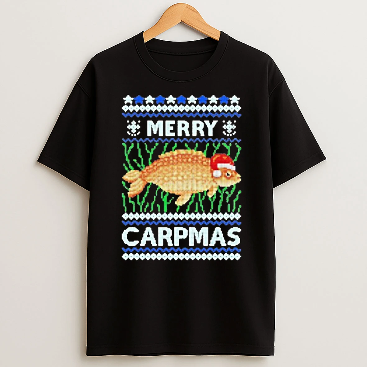 Santa Claus Carpmas Merry Carpmas Ugly Christmas T Shirt