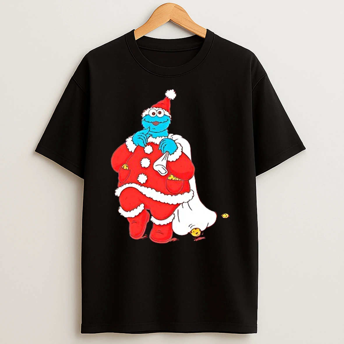Santa Cookie Monsters Merry Christmas T Shirt