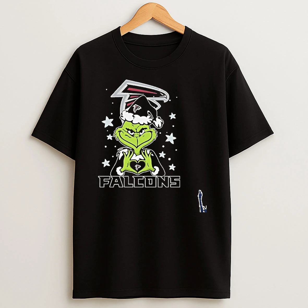 Santa Grinch Heart Falcons Star T Shirt