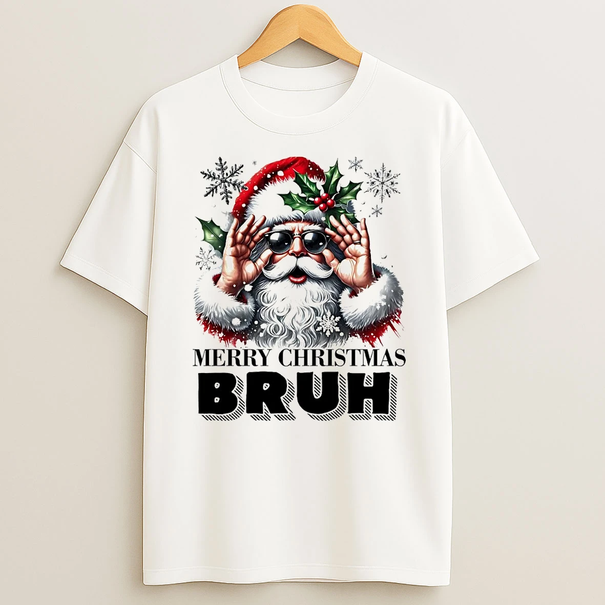Santa Merry Christmas Bruh T Shirt