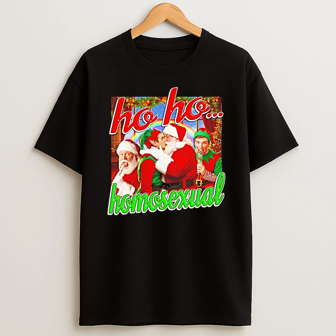 Santa And Ho Ho Homosexual T Shirt