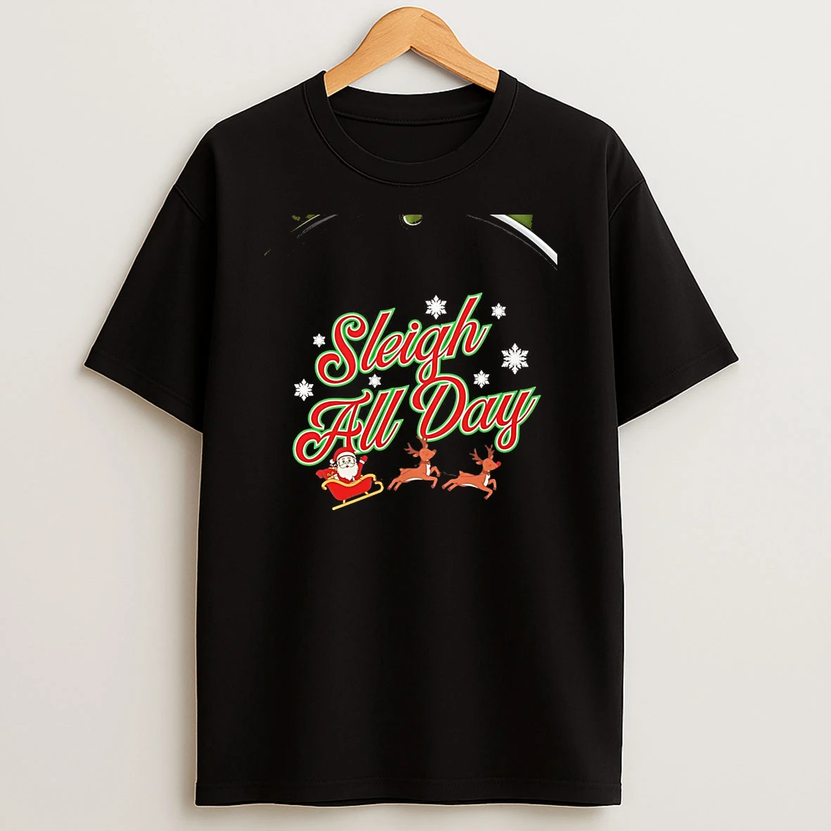 Santa Sleigh All Day Christmas Chriast T Shirt