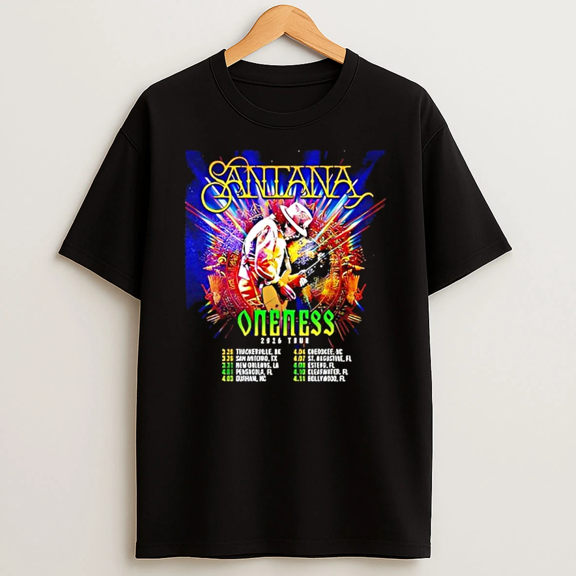 Santana Oneness Usa Tour 2026 T Shirt