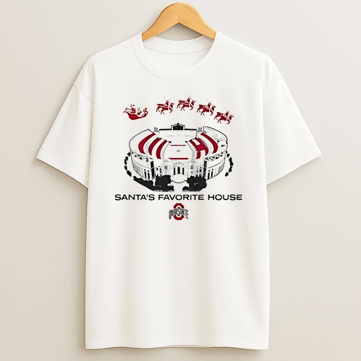 Santas Favorite House Ohio State Football Ohio Stadium T Shirt