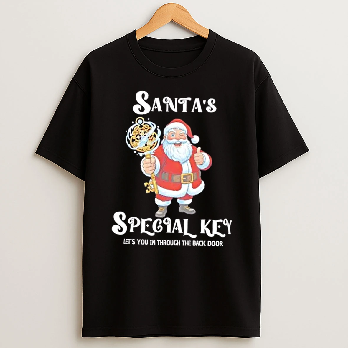 Santas Special Key Back Door Christmas T Shirt