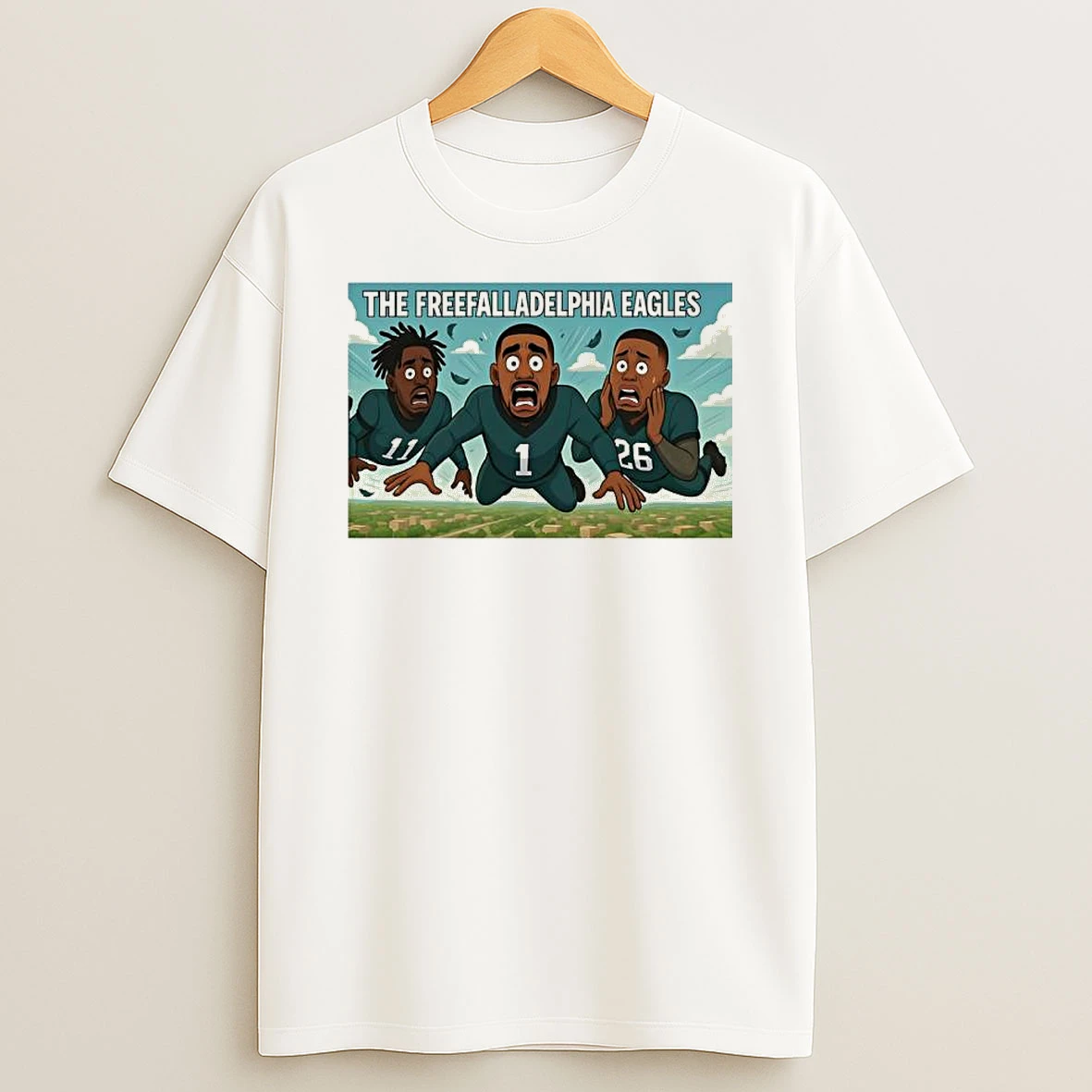 Saquon Barkley A J Brown And Jalen Hurts The Freefalladelphia Eagles T Shirt