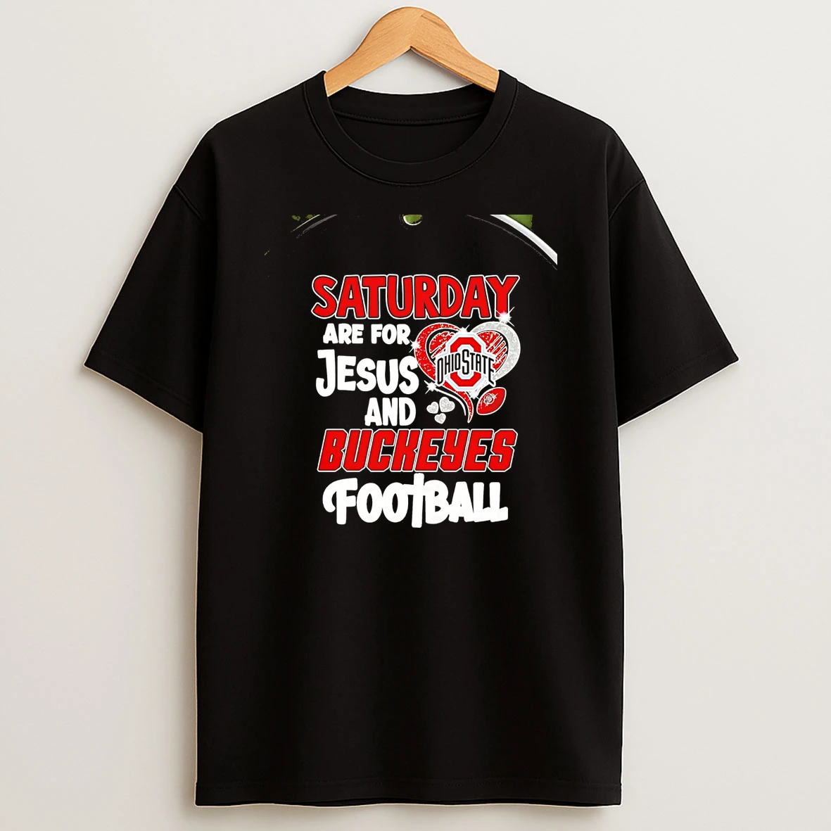 Saturday Are For Jesus And Buckeyes Football Christmas Chriast T Shirt