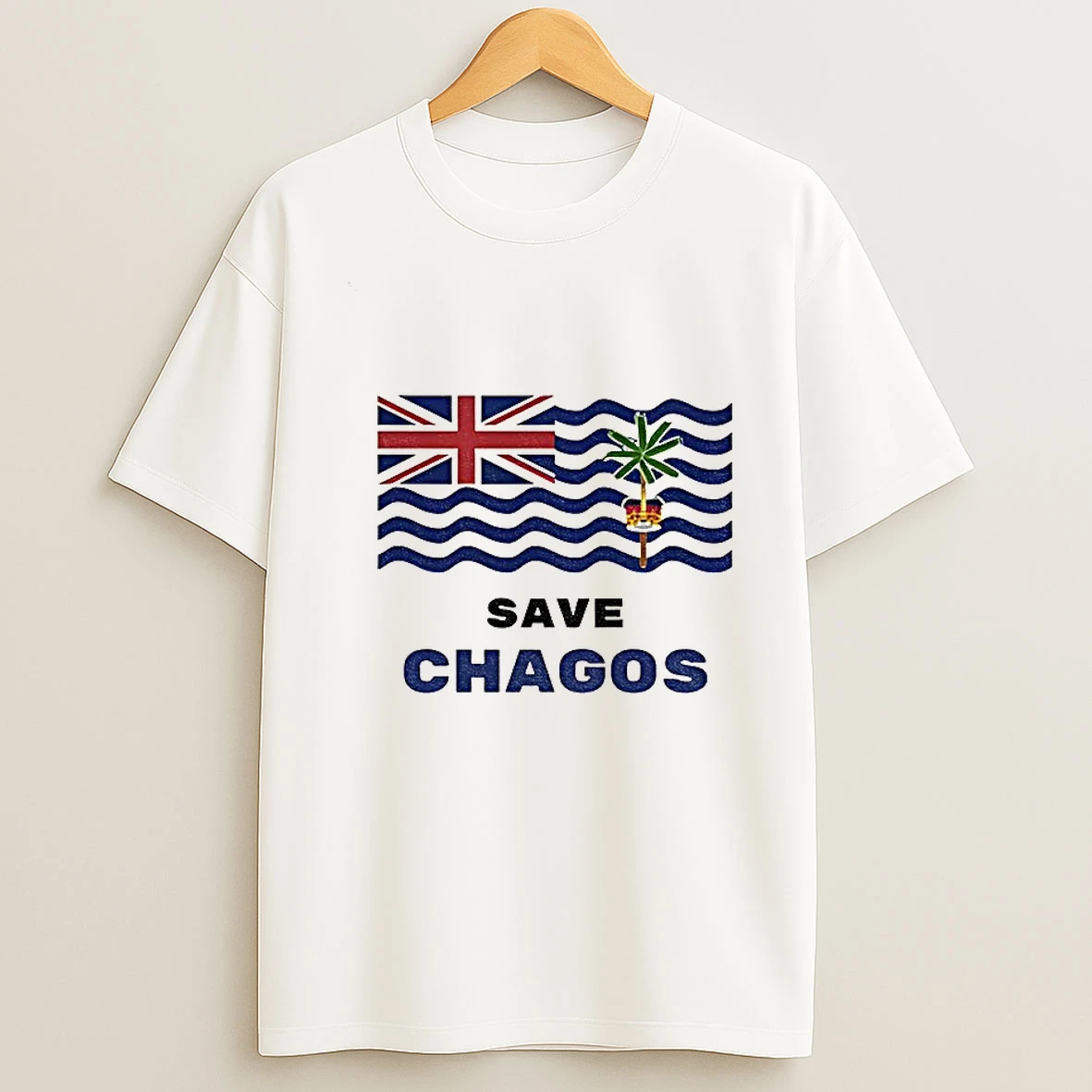 Save Chagos Us Uk Flag T Shirt