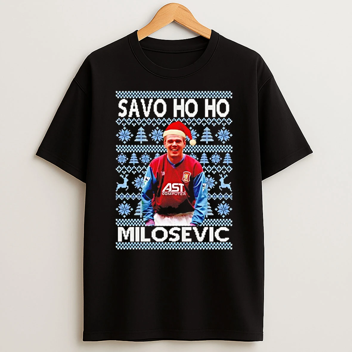 Savo Ho Ho Milosovic Aston Villa Christmas T Shirt