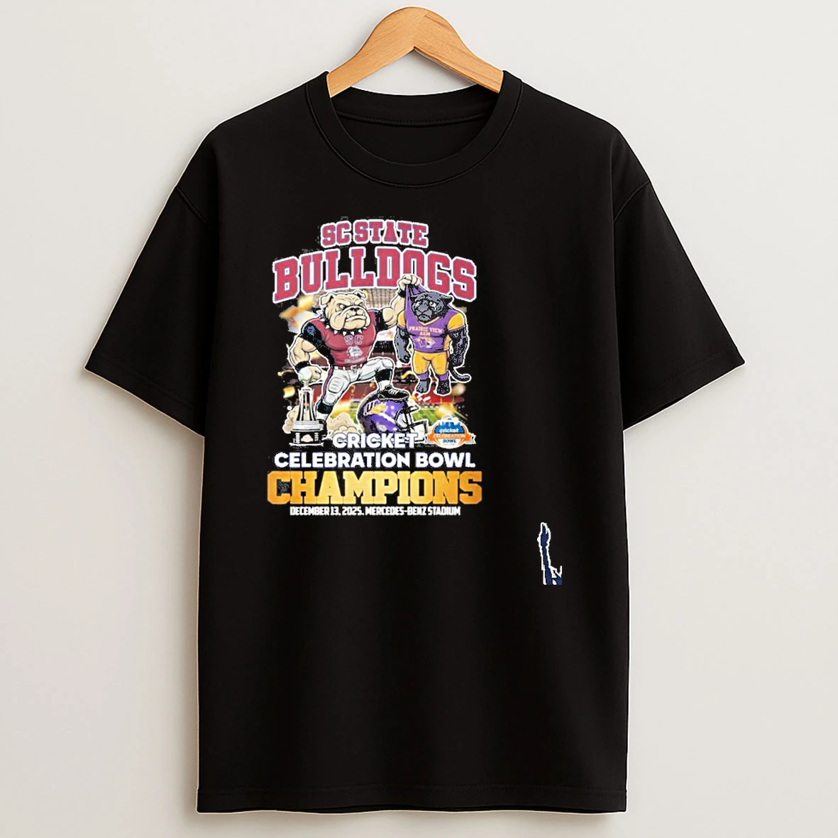 Sc State Bulldogs Beat Prairie View Am Mascot Celebration Bowl Champions T Shirt