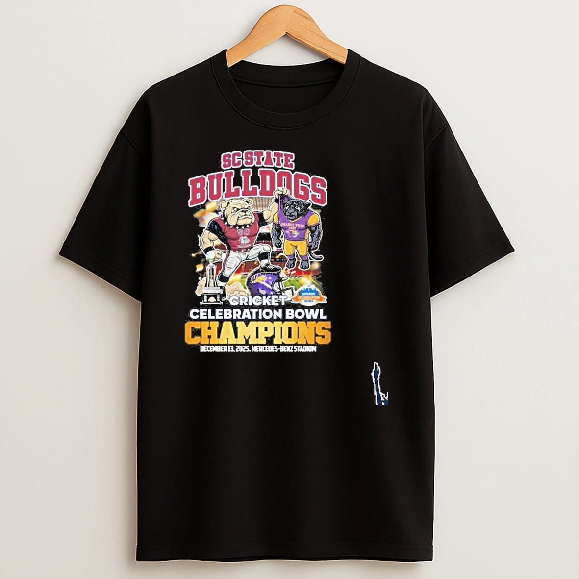 Sc State Bulldogs Cricket Celebration Bowl Champions Mascot T Shirt