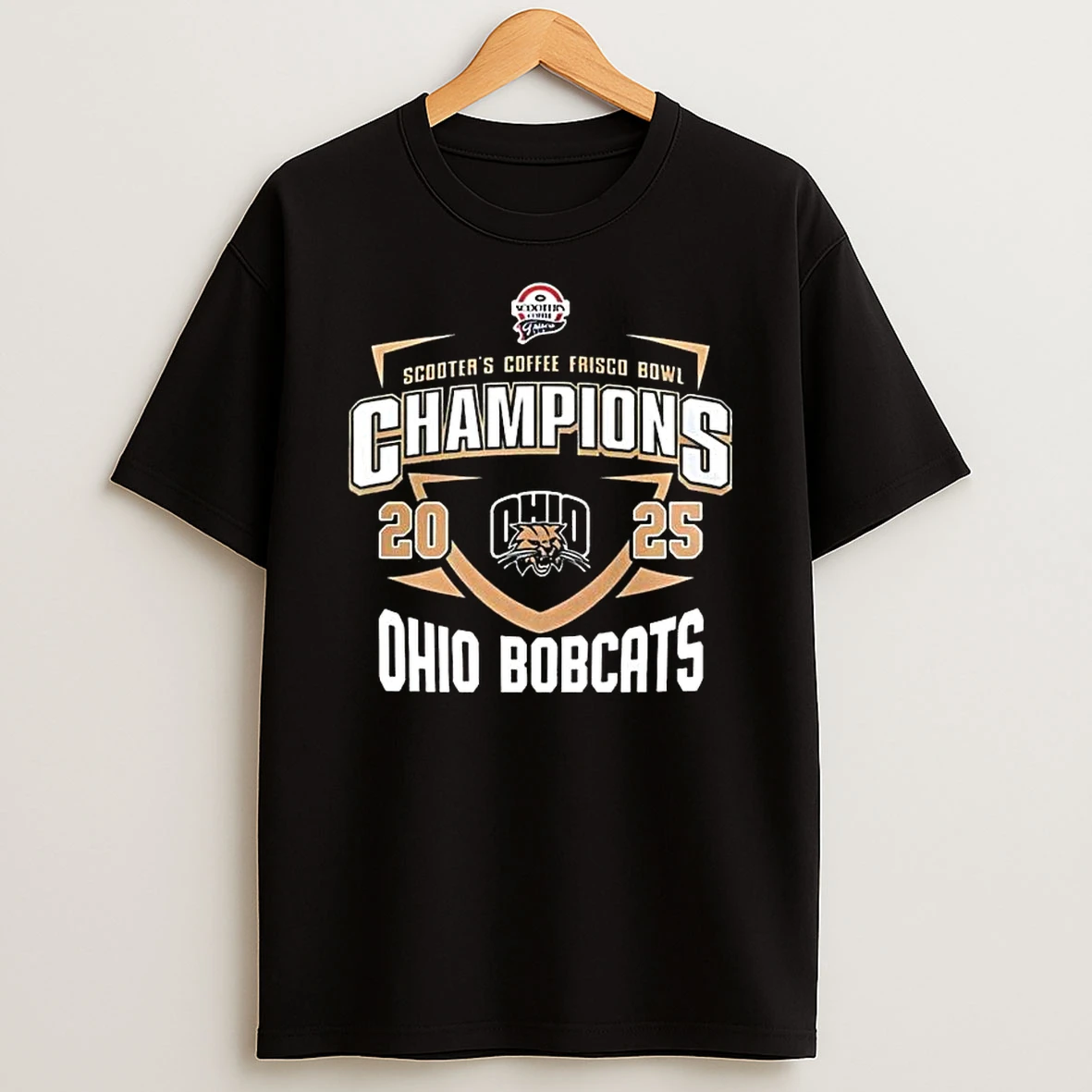 Scooters Coffee Frisco Bowl Champions Ohio Bobcats 2025 T Shirt