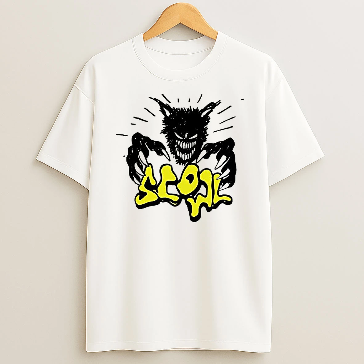 Scowl Scary Cat T Shirt