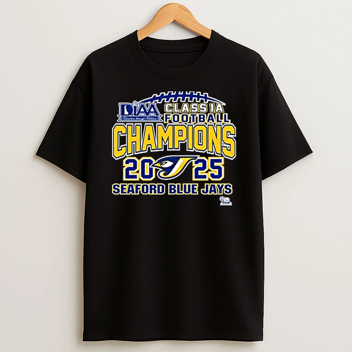 Seaford Blue Jays Diaa Class 1a Football Champions 2025 T Shirt