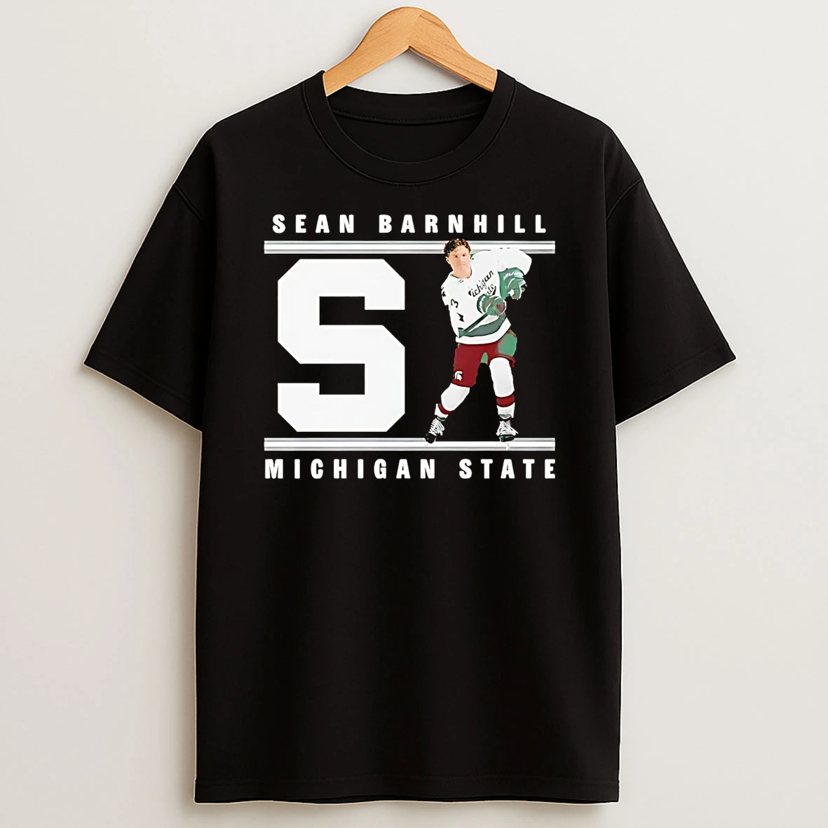 Sean Barnhill Portrait Michigan State Spartans T Shirt