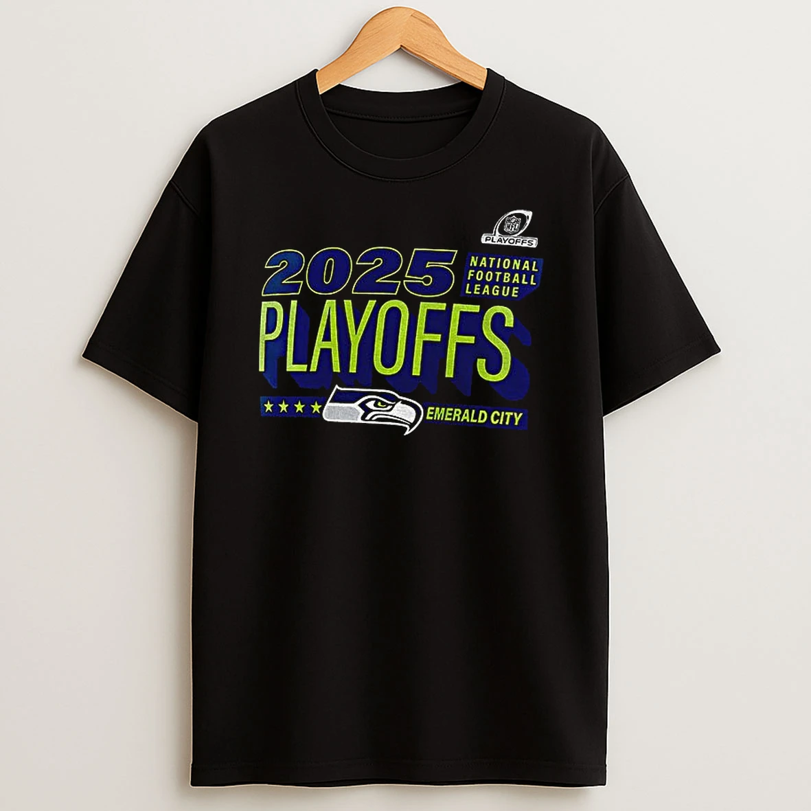 Seattle Seahawks 2025 Nfl Playoffs Ready Emerald City T Shirt
