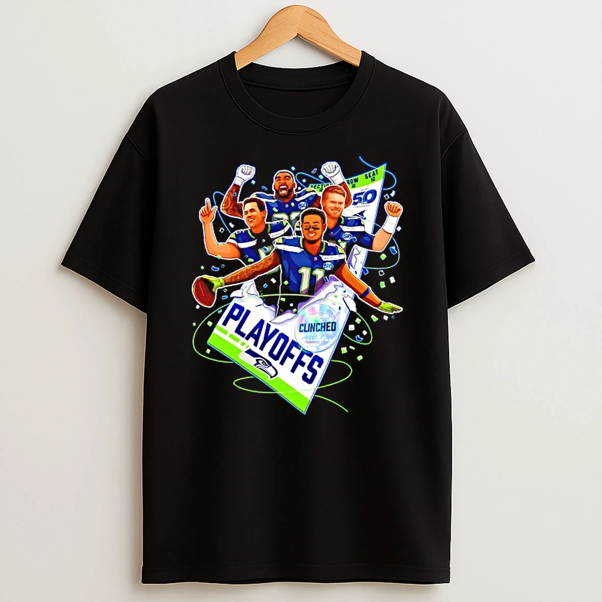 Seattle Seahawks Football Playoffs Jason Myers Leonard Williams Jsn Punched Our Ticket T Shirt