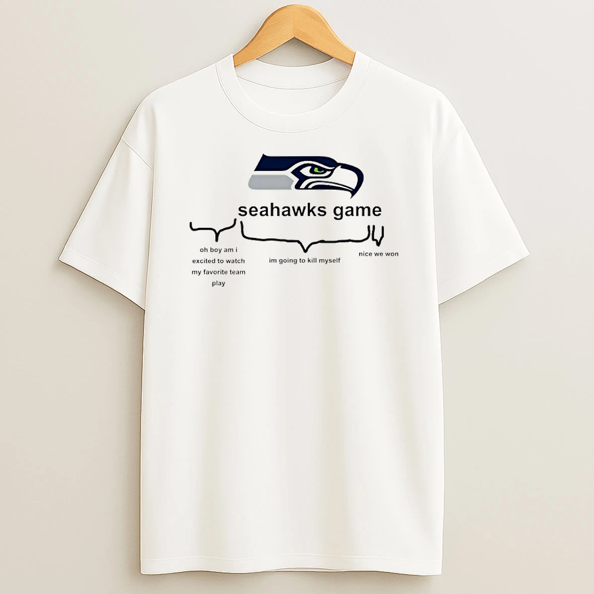 Seattle Seahawks Game Nice We Won Circle T Shirt