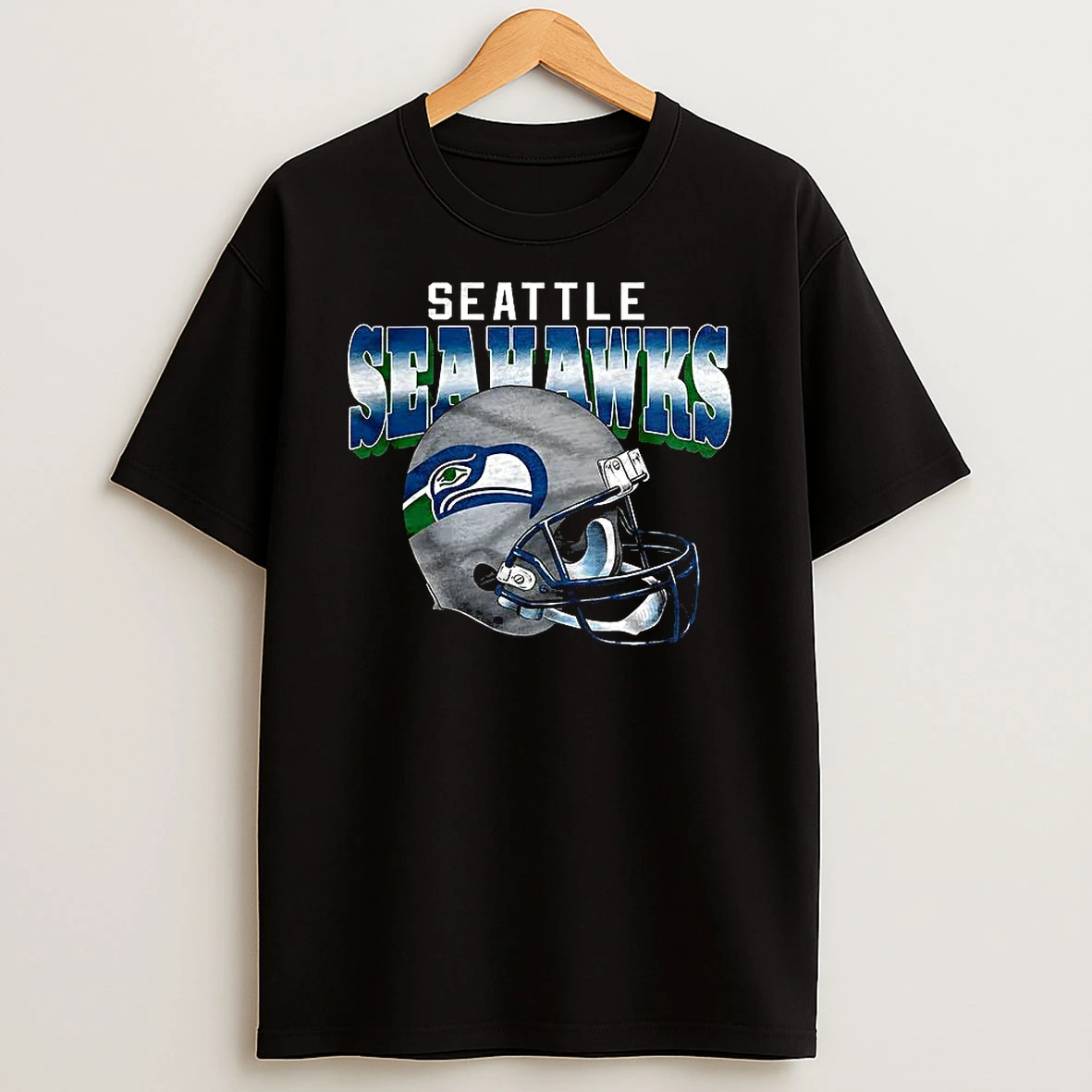Seattle Seahawks Nfl Logo Gradient Helmet Football Lover T Shirt