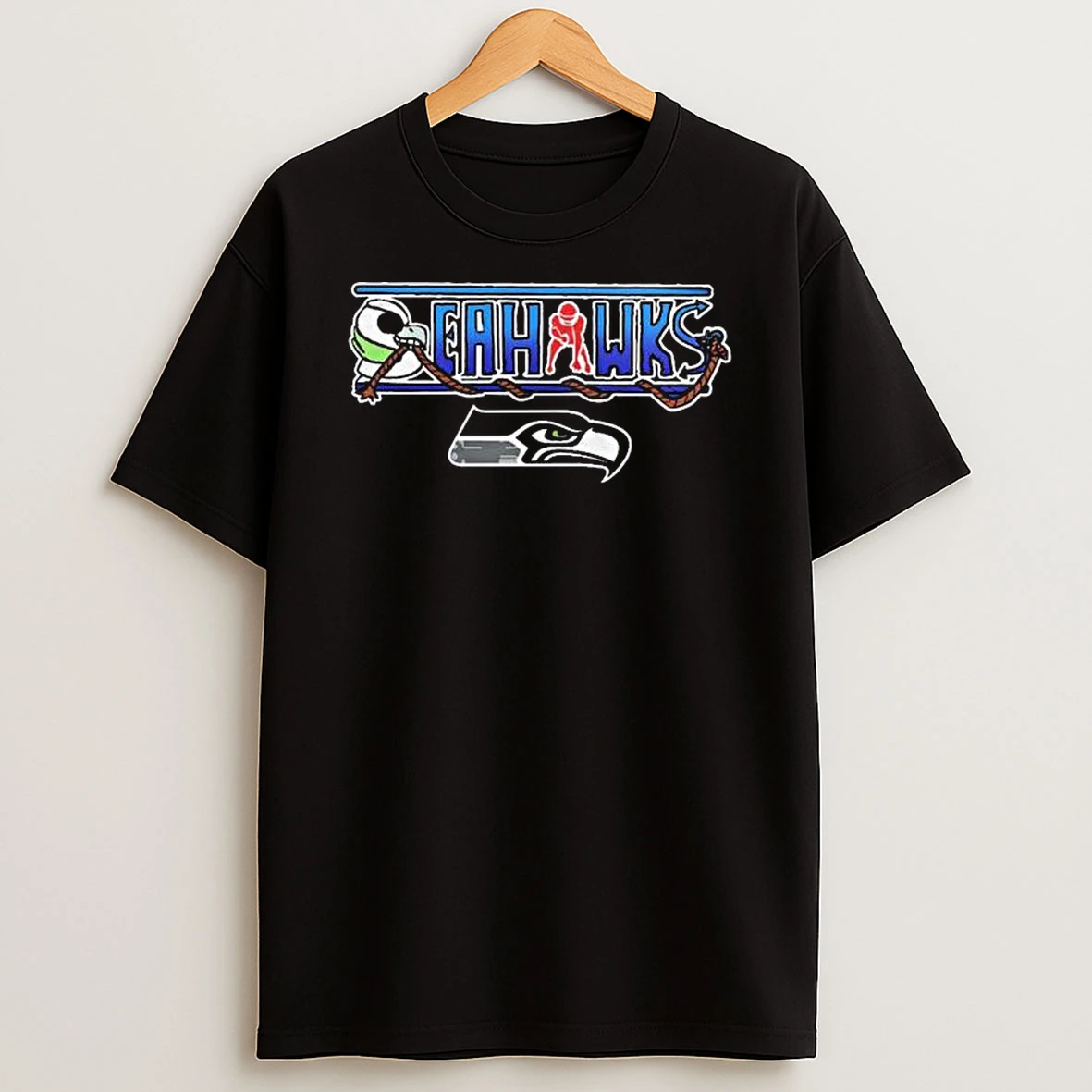 Seattle Seahawks One Piece 2025 Straw Hat T Shirt