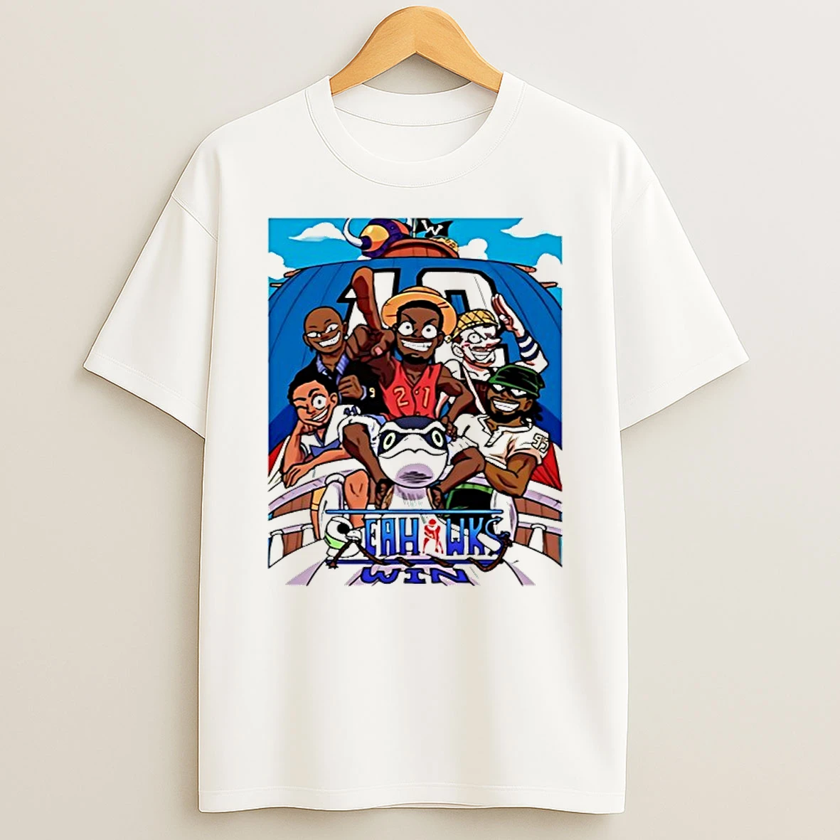 Seattle Seahawks One Piece Seahawks Win 2025 T Shirt