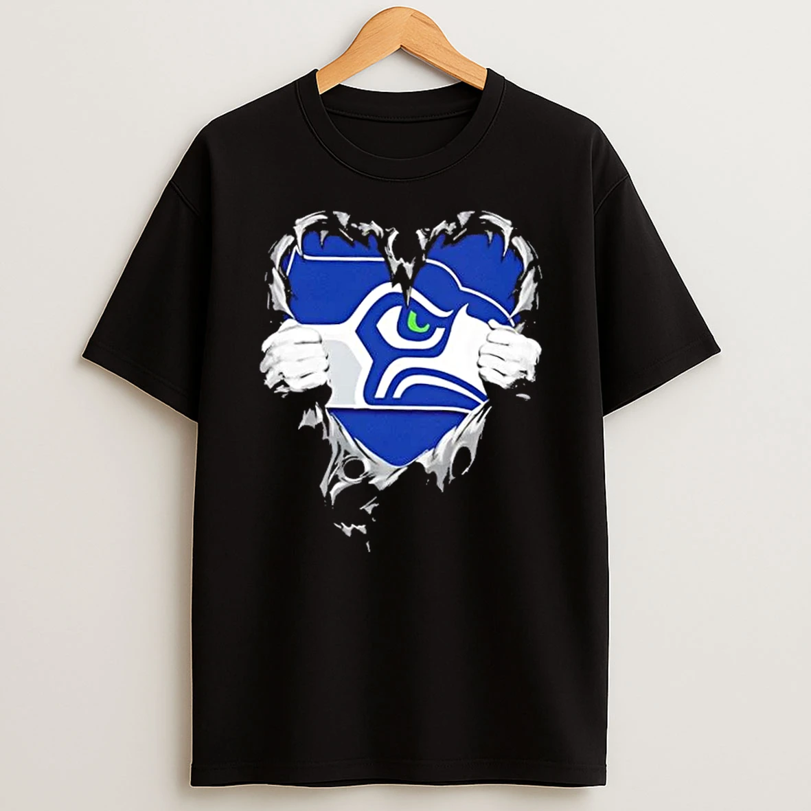 Seattle Seahawks Rip The Chest Forever In My Heart T Shirt