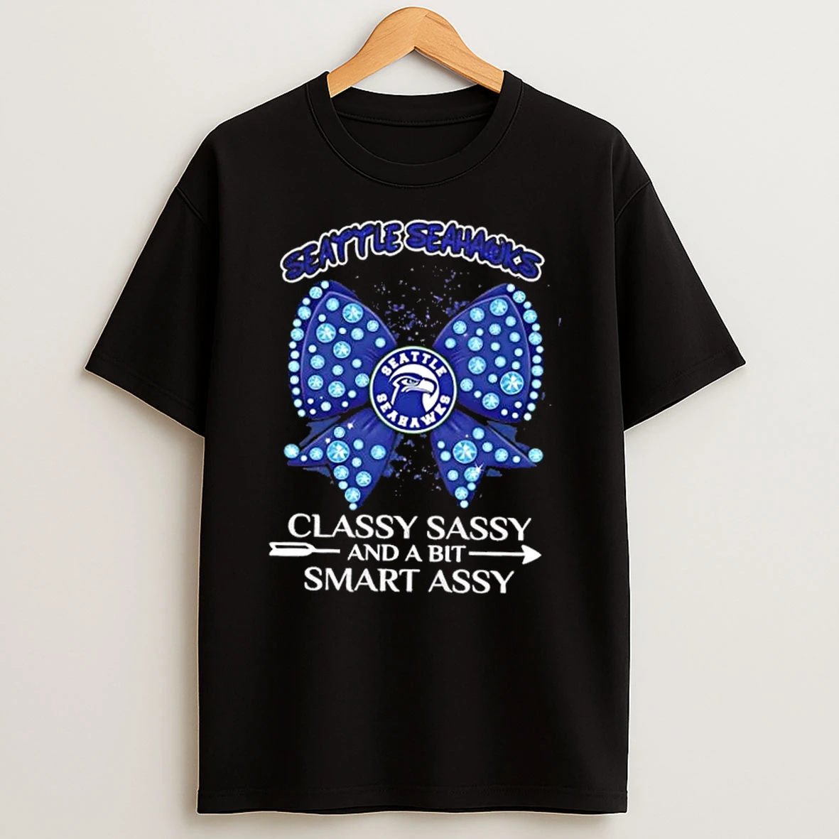 Seattle Seahawks Football Classy Sassy And A Bit Smart Assy Bow Diamond T Shirt