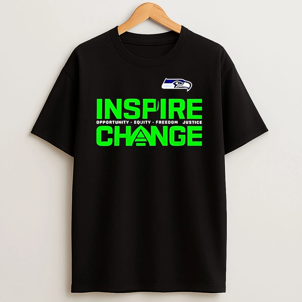 Seattle Seahawks X Inspire Change Logo T Shirt