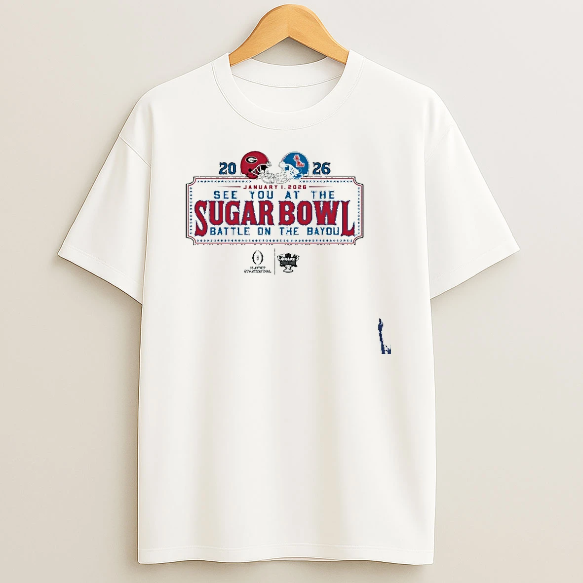 See You At The Sugar Bowl Dueling Helmet 2026 Georgia Vs Ole Miss T Shirt