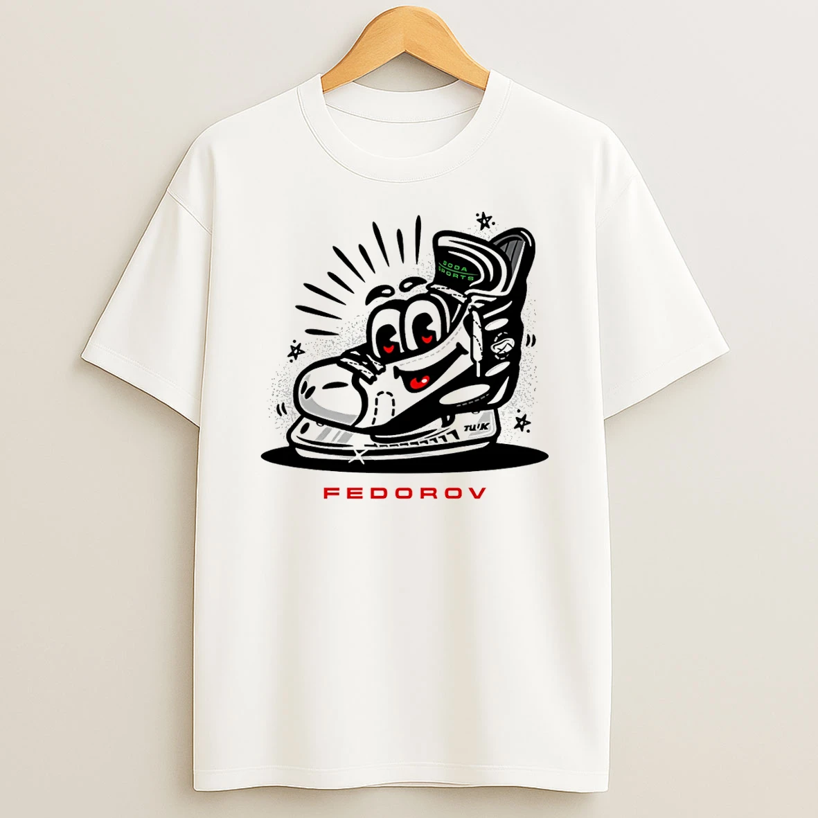 Sergei Fedorov Detroit Red Wings Shoe T Shirt
