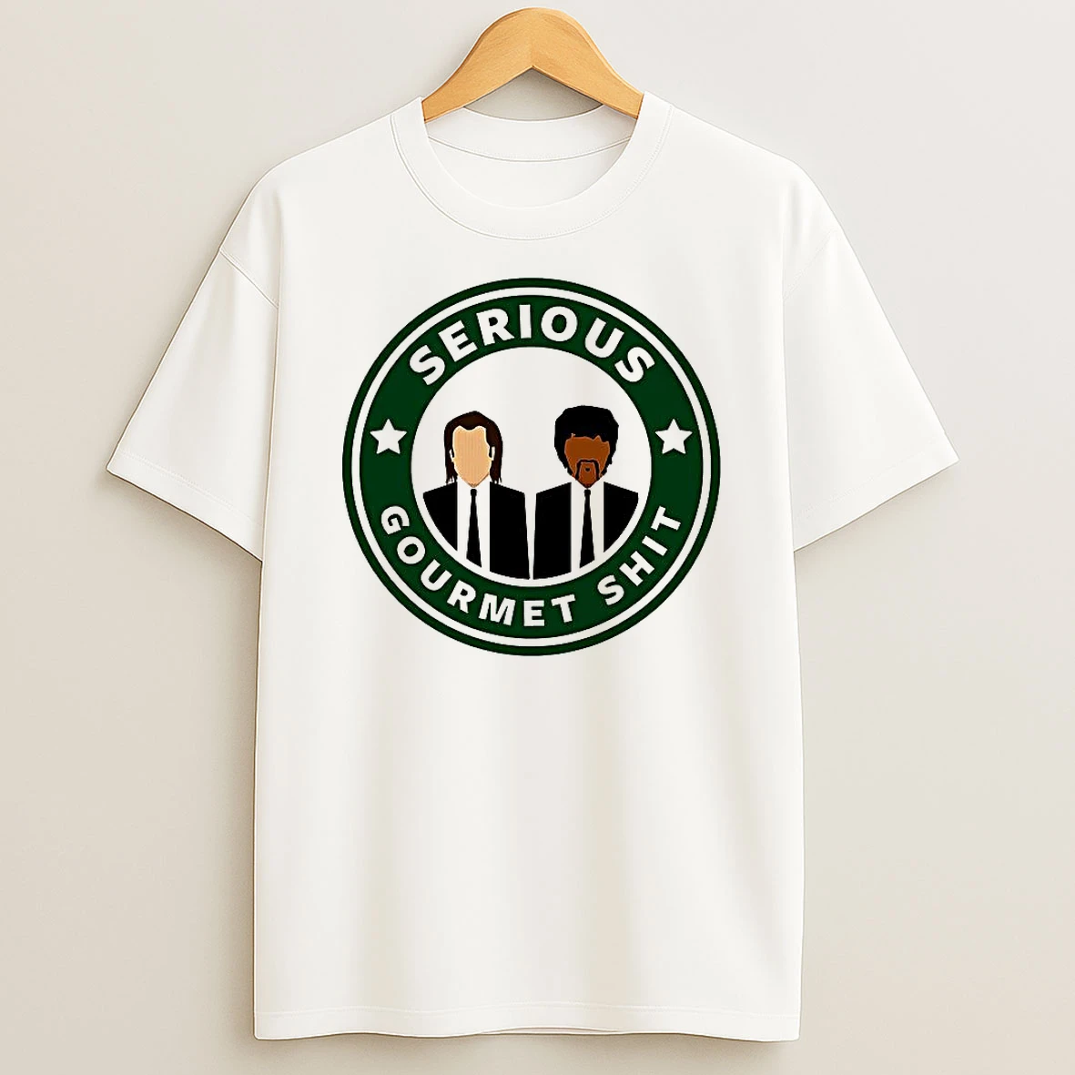 Serious Gourmet Shit Pulp Fiction Parody Logo T Shirt