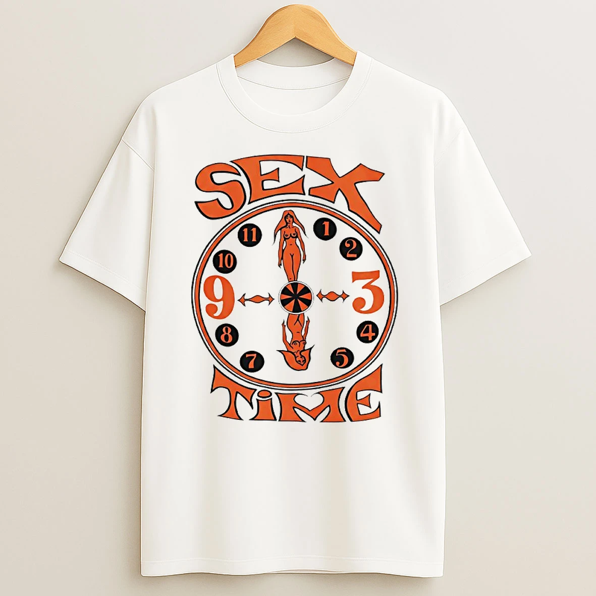 Sex Time Clock Circle T Shirt