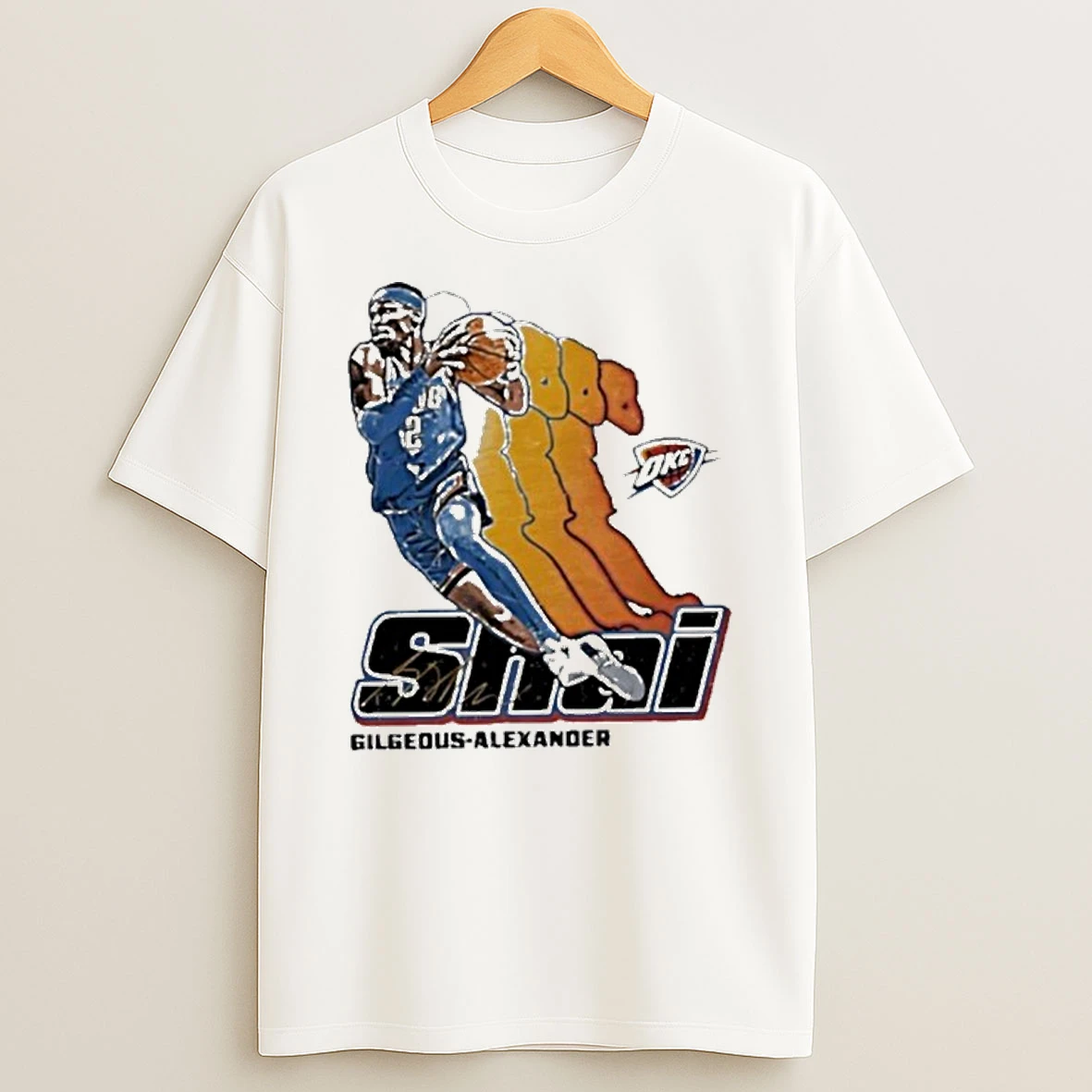 Shai Gilgeous Alexander Oklahoma City Thunder Signature 2 Retro Vibe Graphic T Shirt