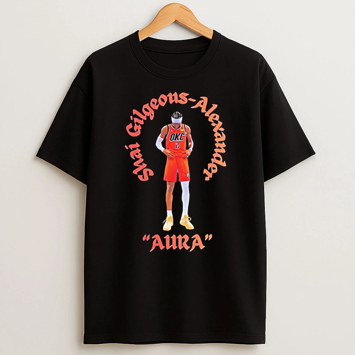 Shai Gilgeous Alexander Of Oklahoma City Thunder Aura T Shirt
